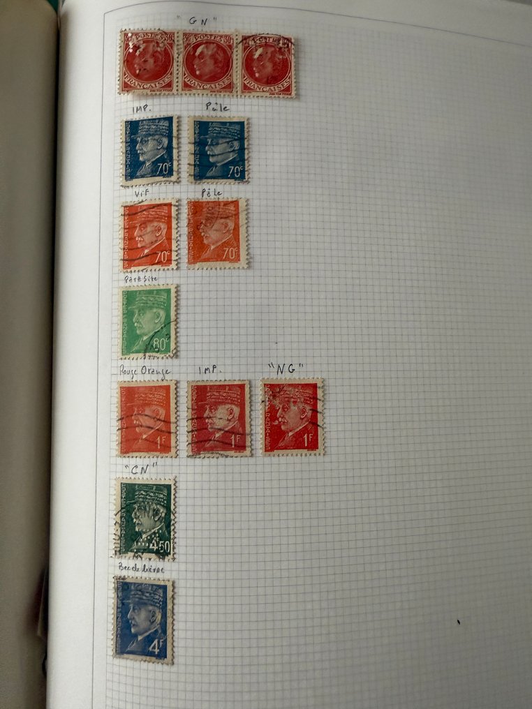 Γαλλία  - Θέμα «Pétain, Dulac και έμβλημα» σε σελίδες: τύποι, ποικιλίες, συμπεριλαμβανομένων και γραμμάτων. #1.0