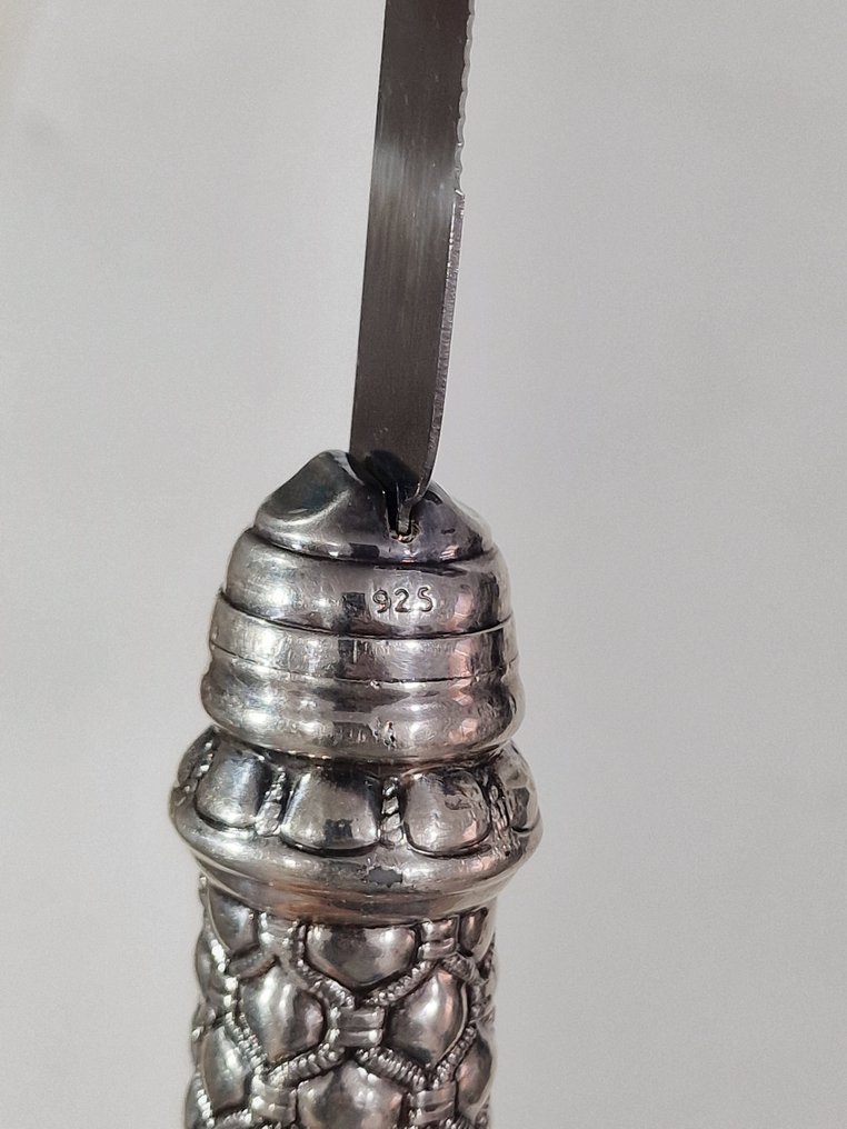 Objets de culte juif - Argent 925 - 1960-1970 - Couteau à challah Sabbath #4.3