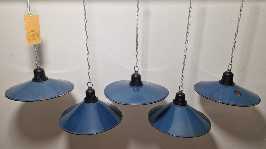 Hængende lampe (5) - Emalje, Stål - Emaljerede lamper, 5 styk #2.1