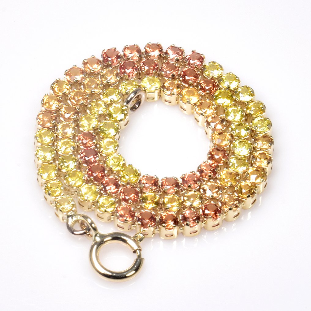 No reserve price - Bracelet - 14 kt. Yellow gold - 2.41ct. tw. Sapphire #1.0