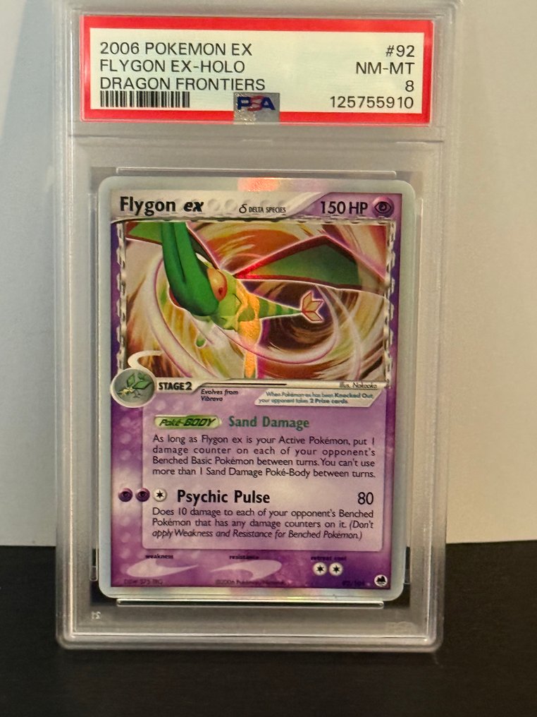 Pokémon - 1 Graded card - Flygon ex #92 Acabamento brilhante, Holográfico - PSA 8 - EX #1.0