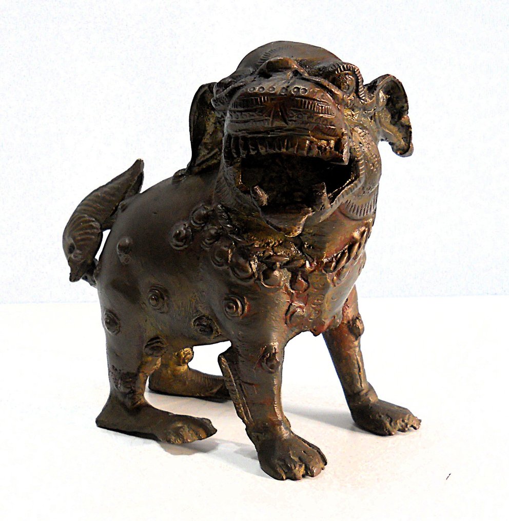 Statuetta - Leone guardiano (Foo Dog) - Bronzo #1.0
