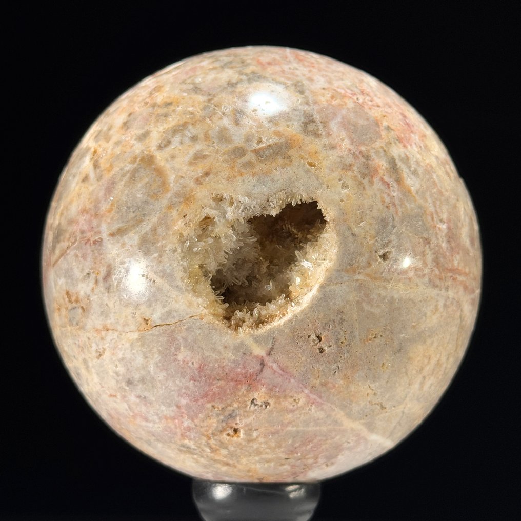 NO RESERVE PRICE - Stunning Pair of Crystal Quartz- Spheres on custom stands - Height: 19.8 cm - Width: 10.7 cm- 2600 g - (2) #2.1