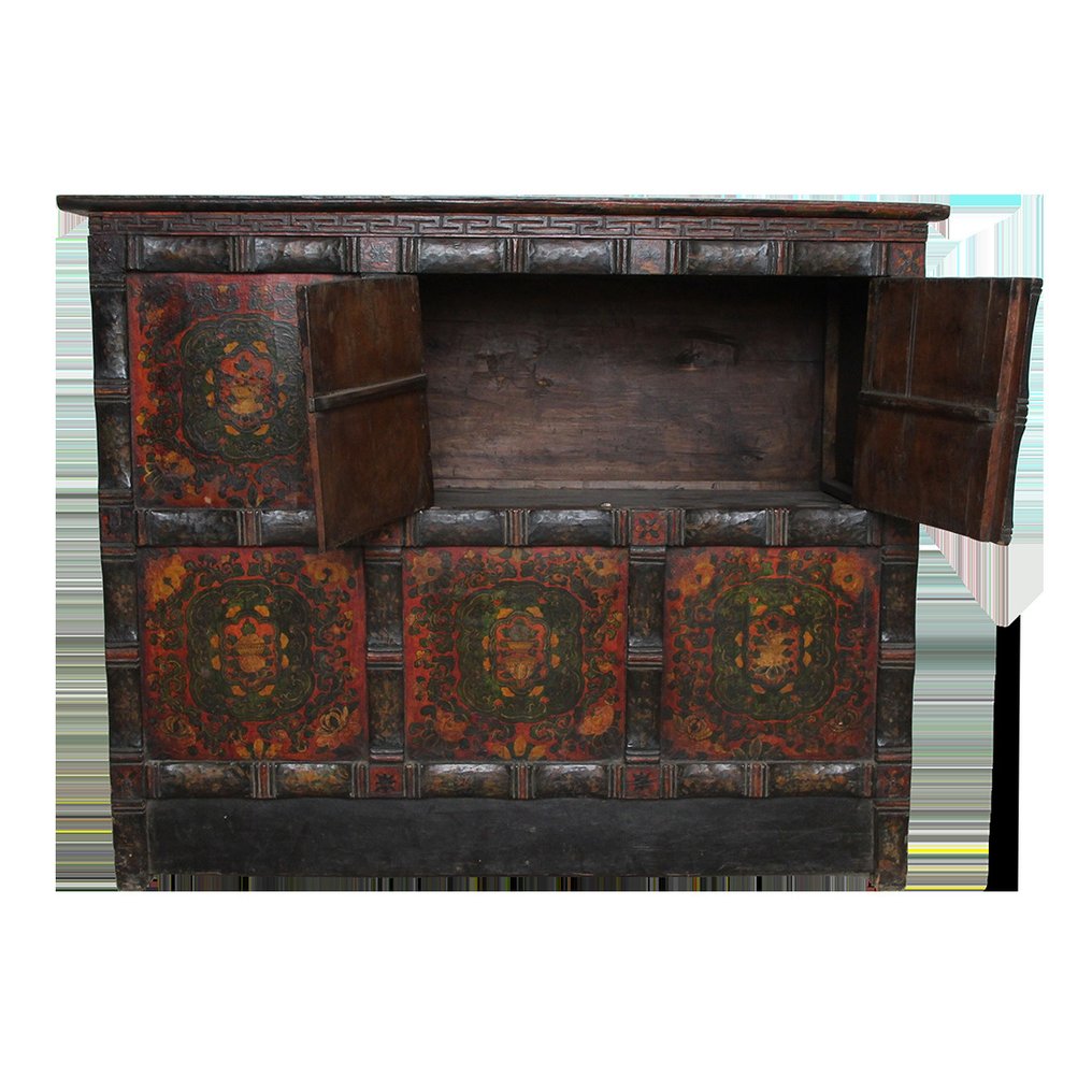 藏式祭坛柜 - 木 - 西藏 - 19世纪 #2.1