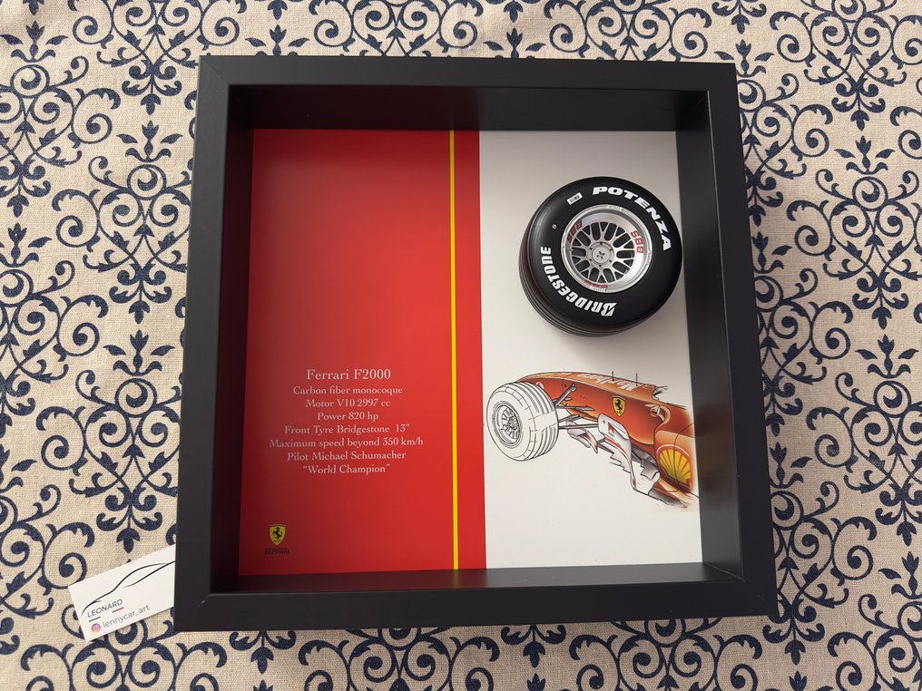 Artwork - Ferrari - Ferrari pneumatico bridgestone anteriore Michael Schumacher - Leonard C. D. - unico numerato - 2025 #3.2