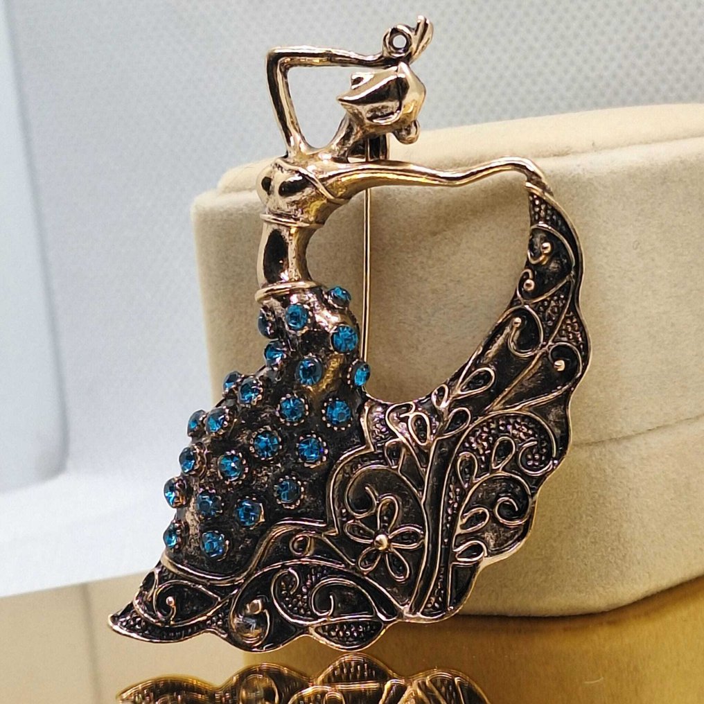 Sem preço de reserva - Pregadeira Argento 925. - Ballerina. Vintage. #2.1