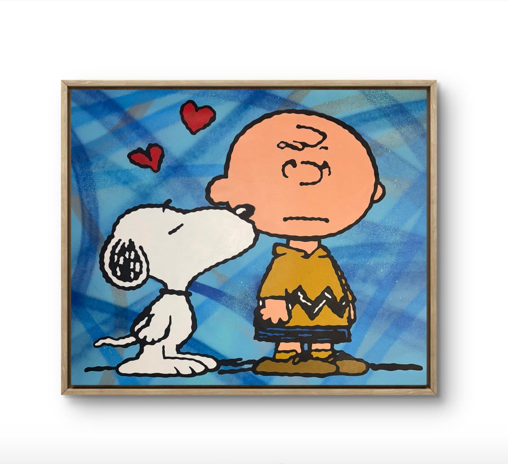 isem (1985) - Snoopy X Charlie Brown X friends (size XL : 100x80cm 100% hand paint) #1.0