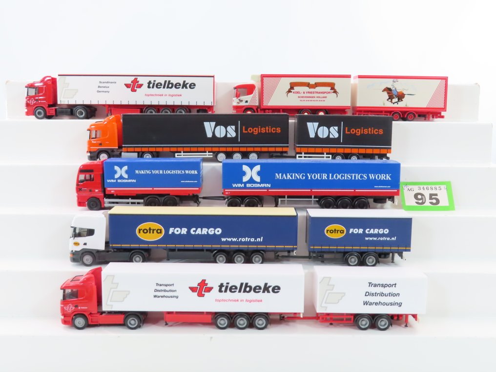 Herpa 1:87 - Modellvonat járművek (6) - 6 teherautó pótkocsival/húzóval: Scania és MAN #1.0