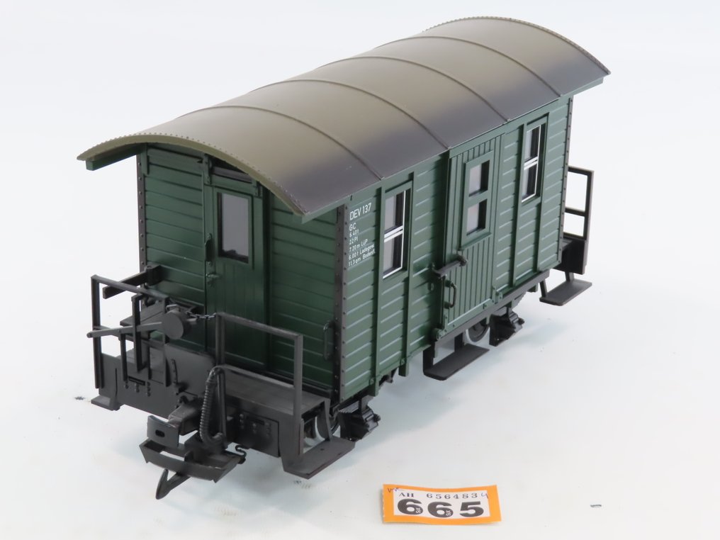 LGB G - 4039 - Model wagonu towarowego (1) - Dwustanowiskowy post-bagagerijtuig z oświetleniem wewnętrznym. - Privaat #1.0