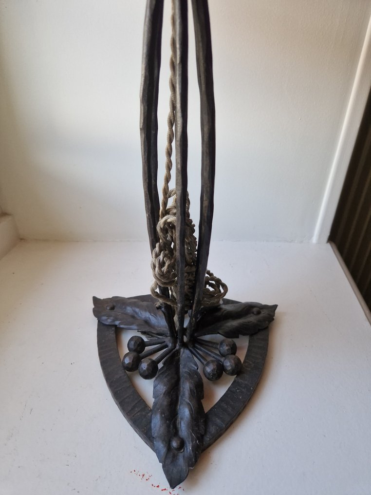 Daum Nancy - Edmond Gauthier - Lamp - Pâte de verre, Wrought iron #4.3