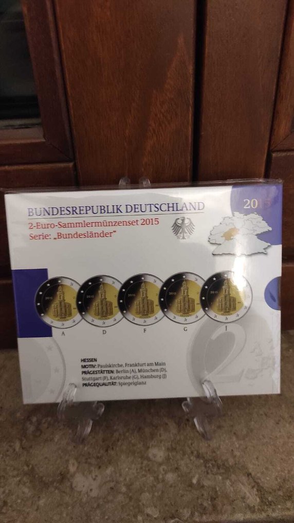 Alemanha. 2 Euro 2012/2016 (25 monete - 5 sets) Proof (Sem preço de reserva) #1.0