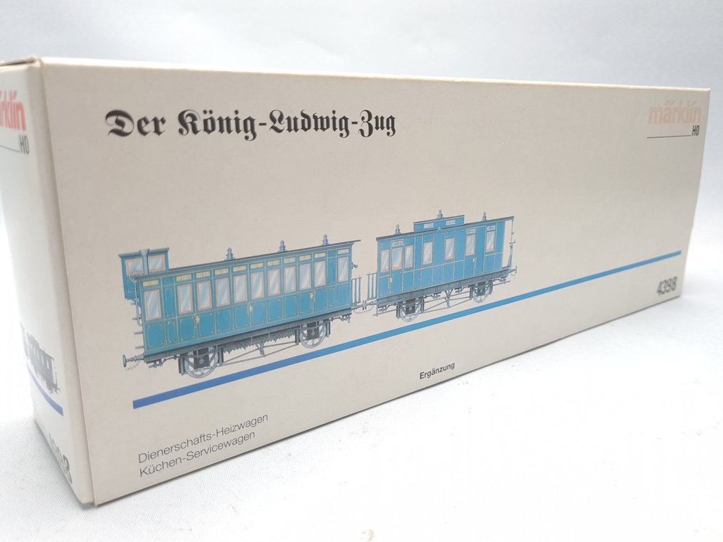 Märklin H0 - 4398 - Set Machetă tren transport călători (1) - Extindere de 2 piese König Ludwig Zug - K.Bay.Sts.B #1.0