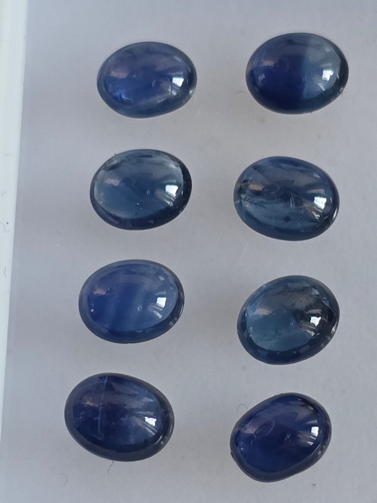 Zonder minimumprijs - 12 pcs Blauw Saffier - 5.81 ct - GEM-TECH Istituto Gemmologico #4.3