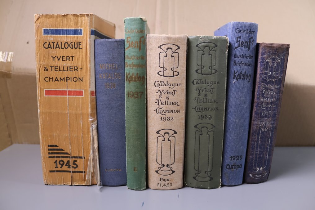 世界 1852/1945 - 7本古老的邮票目录 #1.0