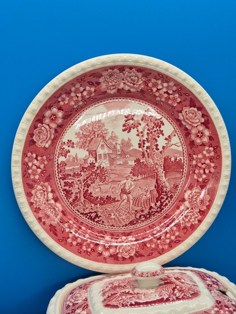 Service de table pour le dîner - Villeroy & Boch Mettlach – „Rusticana“ – Speiseservice im Mettlacher Kupferdruck, unterglasur - Porcelaine #2.1