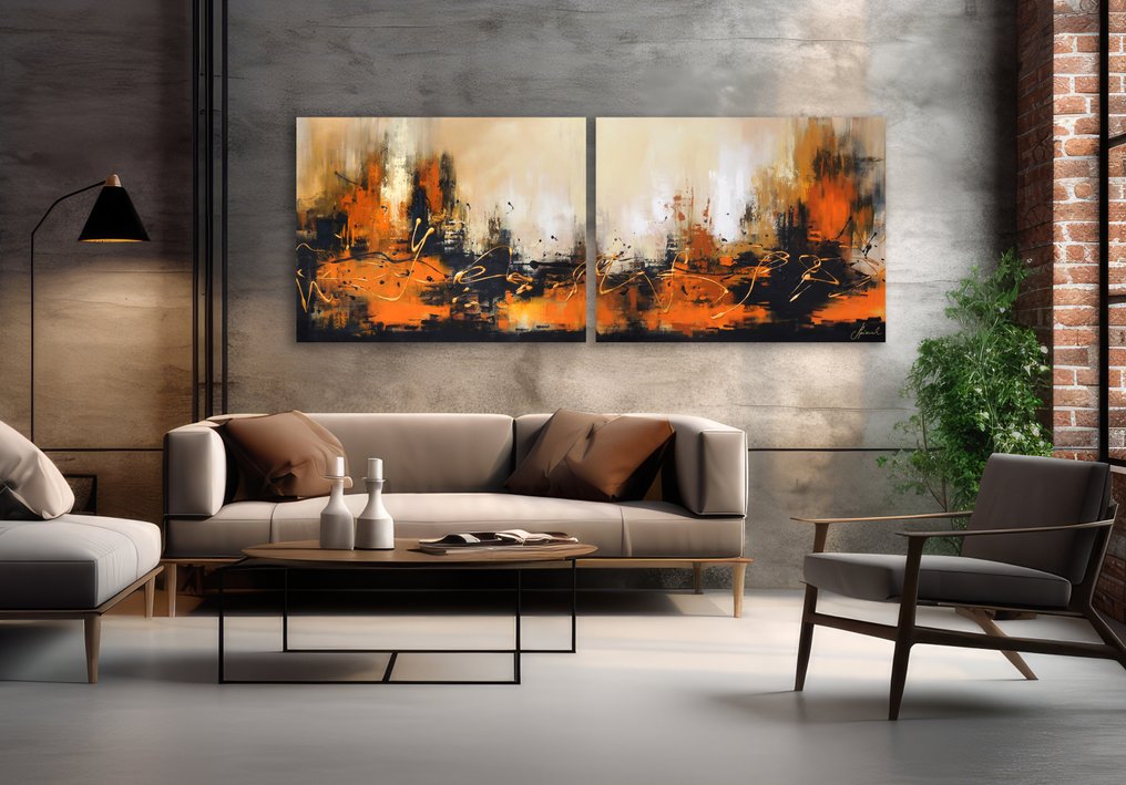 Monika Spiewak - Abstract - XXL - Oil Painting Stretched On The Frame - Ready To Hang - 1/1 Unique Piece #1.0