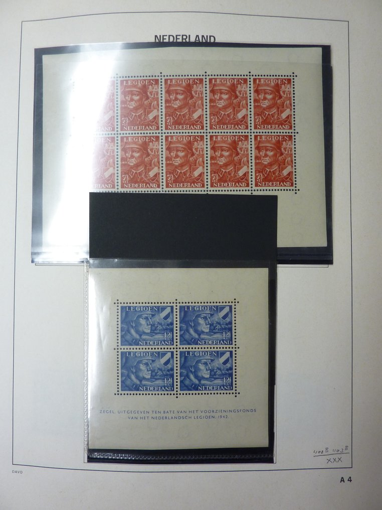 荷兰 1940/1967 - 收藏在DAVO相册中，未贴邮票的收藏 - Tussen NVPH 356/373 en 894/898 #4.3