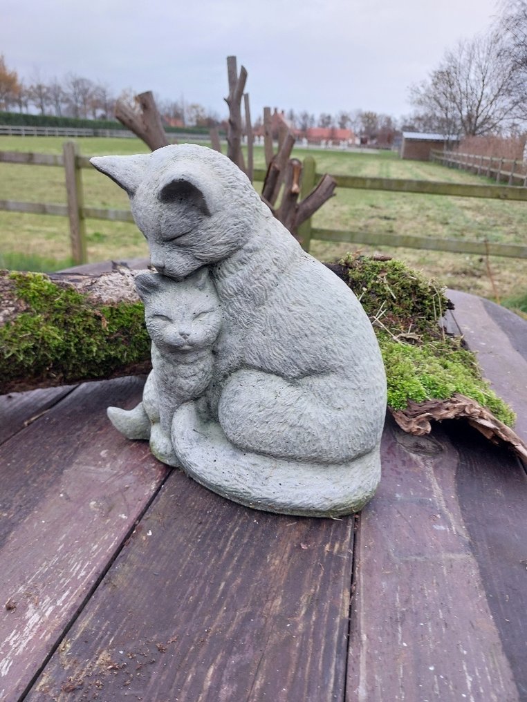 Patsas, cat with small kitten - 25 cm - harkko #2.1