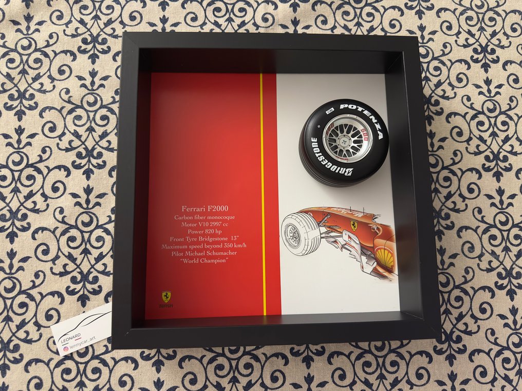 Artwork - Ferrari - Ferrari pneumatico bridgestone anteriore Michael Schumacher - Leonard C. D. - unico numerato - 2025 #2.1
