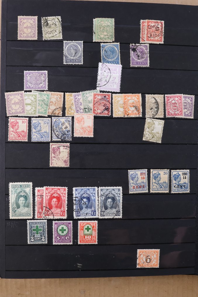 Netherlands & Suriname 1872/2001 - Lot of 2x DAVO standard pre-printed albums, 1 stock book, various year sets. #1.0