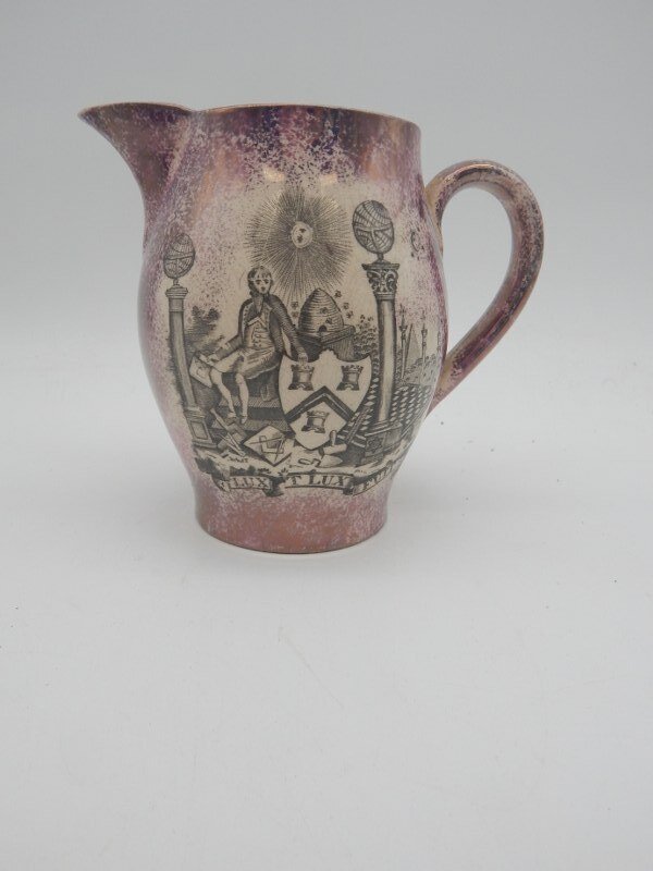 Regno Unito - Placca - Miniatur masonic wine jug 19th century ( c 1820-1840) - primo XIX #1.0