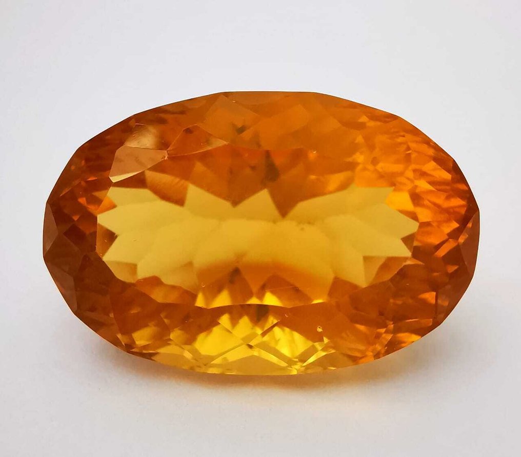 Nincs minimálár Sárga Citrin - 24.10 ct - Antwerpeni Drágakővizsgálati Laboratórium (ALGT) - Intenzív élénk narancssárga #1.0