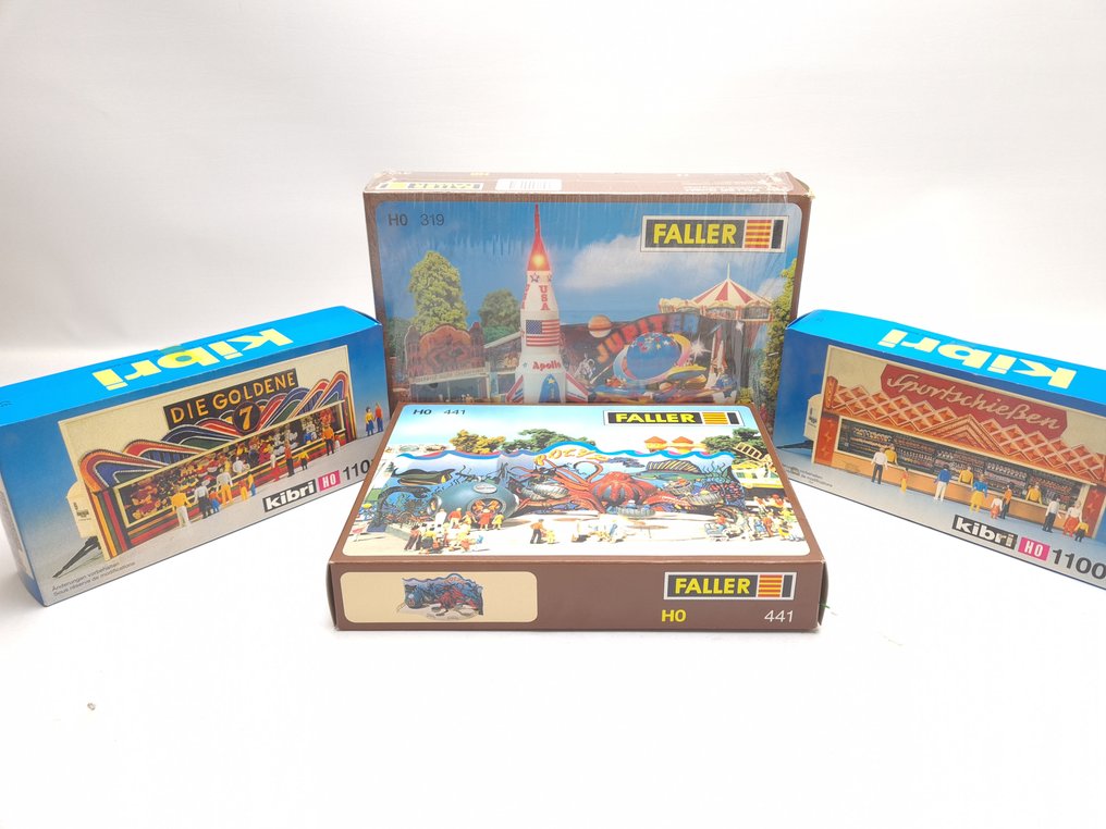 Faller, Kibri H0 - 319/441/11002/11010 - Κιτ κατασκευής τρένων μοντελισμού (4) - 4x πακέτα κατασκευής Kermis #2.1