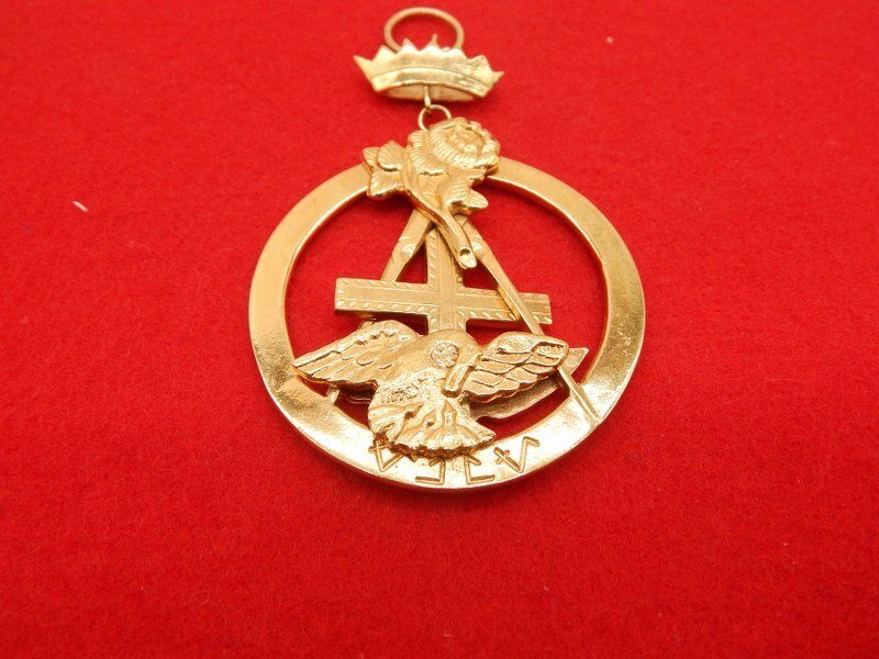 Unknown - Badge - franc maconnerie masonic large rose croix jewel - 20th - late #1.0