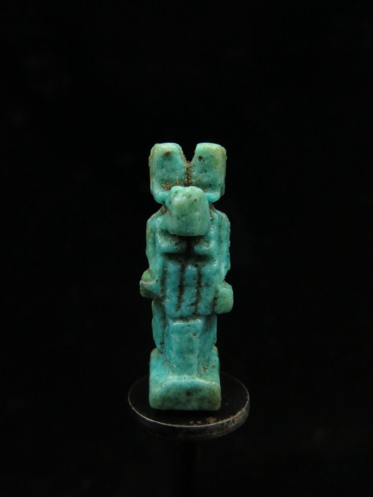 Muinainen Egypti Fajanssi Anubis-jumalan amuletti - 2.3 cm (Ei pohjahintaa) #1.0