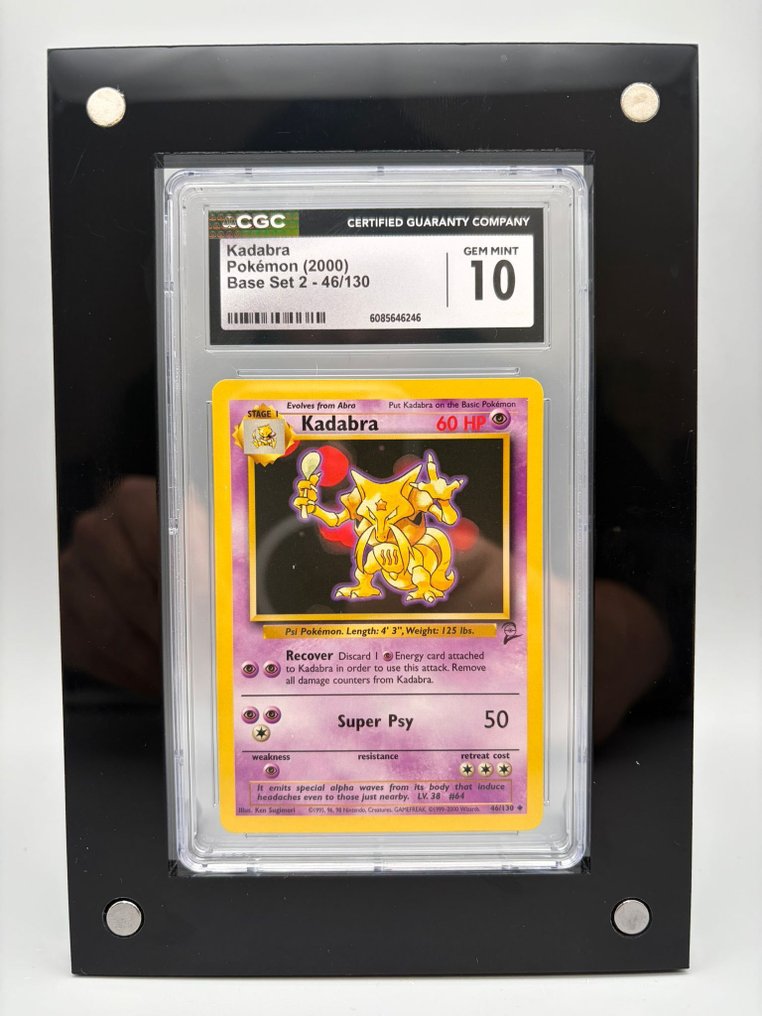 Pokémon Graded card - Kadabra - CGC 10 - WOTC - Base set 2 #1.0