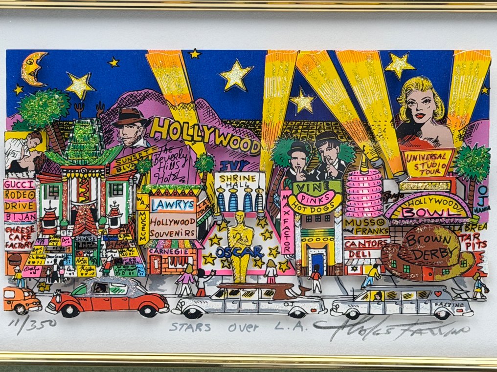 Charles Fazzino (1955) - Stars over L.A. / 3D silkscreen #2.1