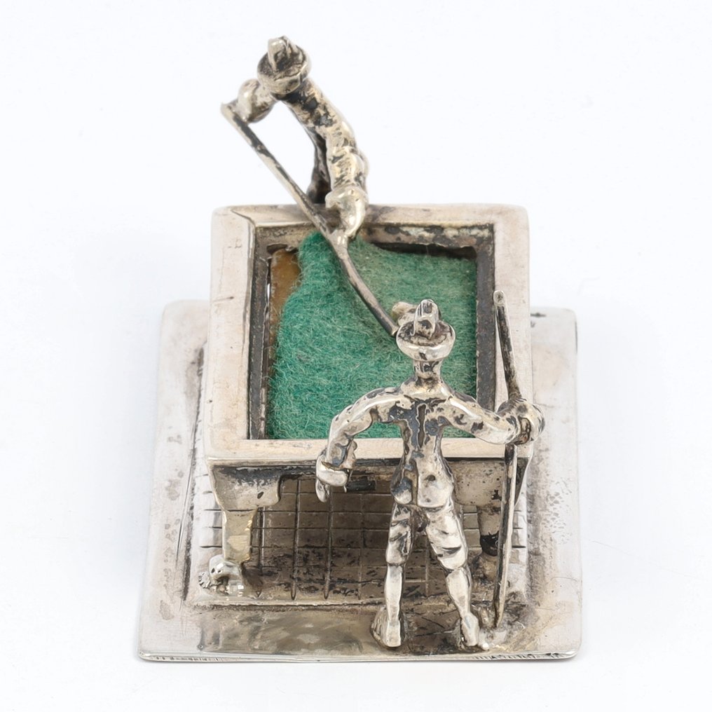 Biljarttafel - NO RESERVE - Figură în miniaturală - .833 argint #4.3