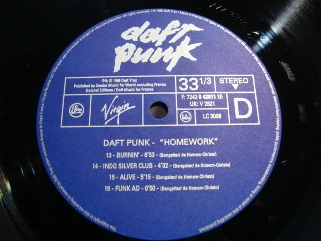 Daft Punk - Homework - First EU Press - 2xLP专辑（双专辑） - 1st Pressing - 1997 #4.3