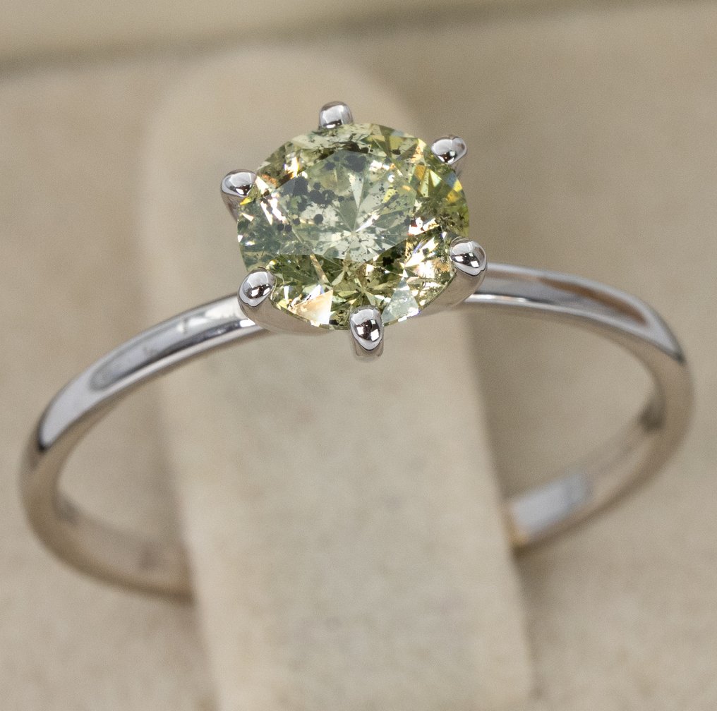 Nincs minimálár - Gyűrű - 18 kt. Fehér arany - 1.02ct. tw. Gyémánt (Természetes színű) - GWLab #4.3