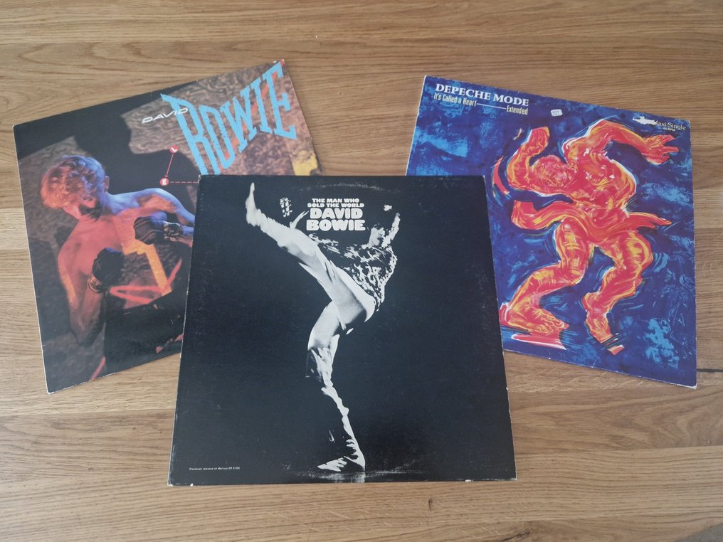 David Bowie, Depeche Mode - The Man Who Sold the World; Let's Dance; It's called a heart - Múltiples títulos - LP - Prensado de Indianapolis - Dynaflex; EMI Masterdisk; Mute Records - 1972 #1.0