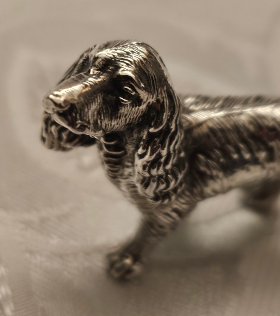 Miniaturowa figurka - Zilveren hond - Srebro pr. 835 #1.0