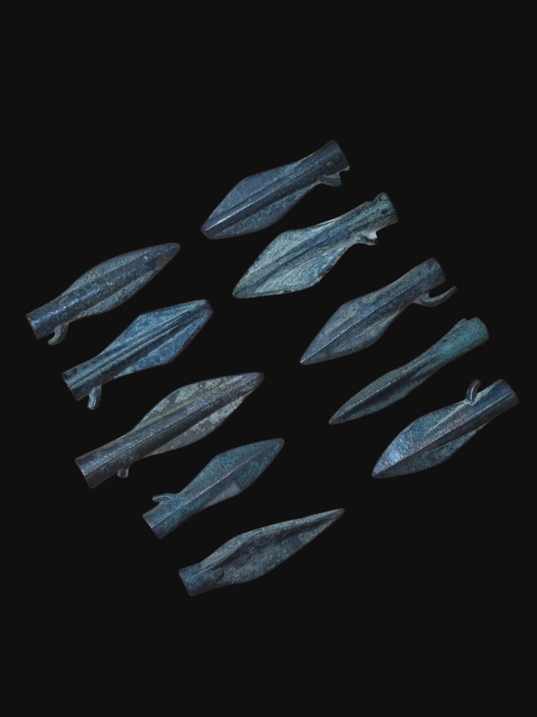 古希腊与罗马 黄铜色, 一批十个 箭头 #2.1