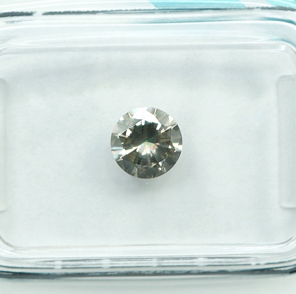 1 pcs 鑽石  (天然彩色)  - 0.59 ct - 圓形 - Fancy 淡灰色 黃色 - I1 - 國際寶石學院（International Gemological Institute (IGI)） #4.3