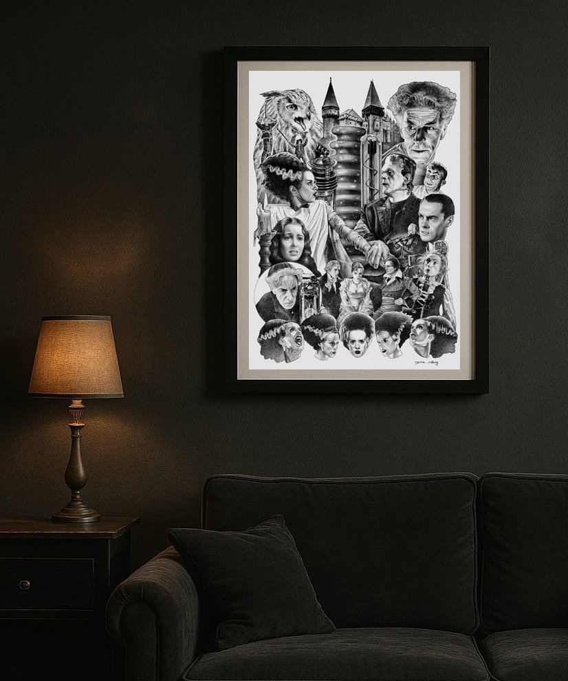 Oscar Garcia Calibos - The Bride of Frankenstein - THE BRIDE OF FRANKENSTEIN - Born of Lightning - Gicleé - 81/100 #1.0