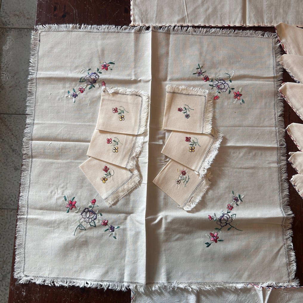 Tischtuch (27)  - 50 cm - 50 cm - Handgewebte Tischdecken #3.2