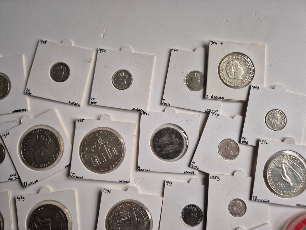 World. 47 zilveren wereldmunten. 1848 - 1995 #4.3
