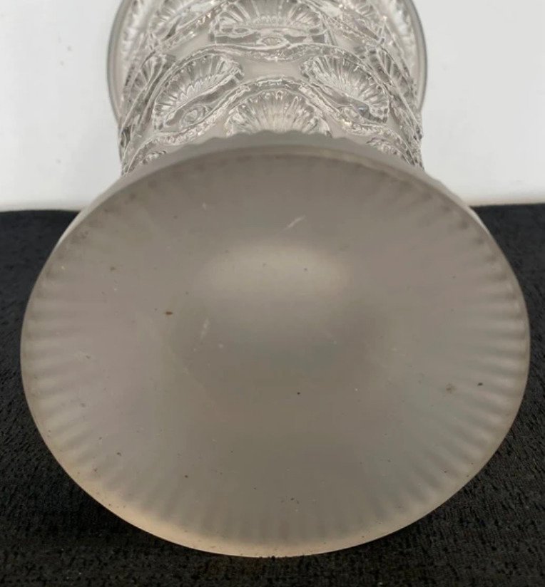 Lalique - René Lalique - Βάζο -  Κρυστάλλινο καλούπι διακόσμηση κοχύλια Αρχές 20ού αιώνα.  - Κρύσταλλο - Βάζο «Cancale» #3.2