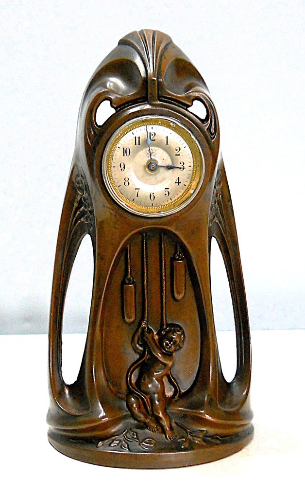 台钟 - Junghans 自由 铜 - 1910-1920 - Art Nouveau #1.0