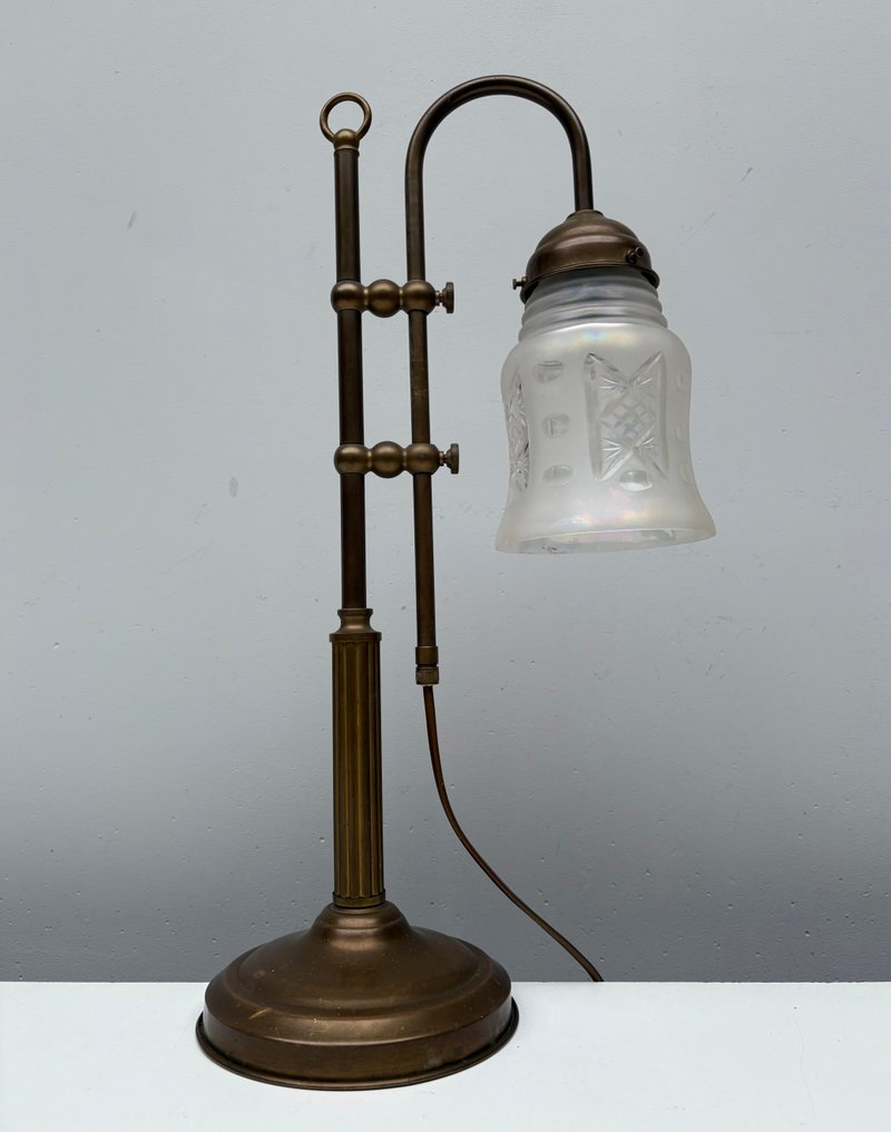 Skrivebordslampe - Messing, Glas #2.1