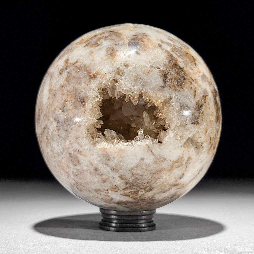 无底价 - 精美的石英水晶对 放在底座上的球体- 2400 g - (2) #1.0