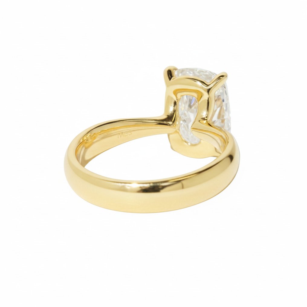 Δαχτυλίδι - 14 καράτια Κίτρινο χρυσό - 3.03ct. tw. Διαμάντι (Εργαστηριακής καλλιέργειας) #2.1