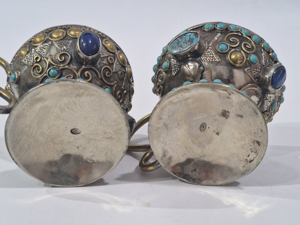  犹太文物 (2) - 镀银 - 1970-1980 - 小犹太杯  #3.2