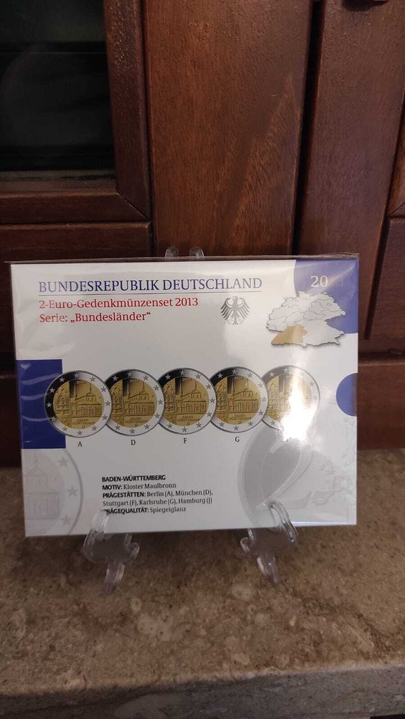 Alemanha. 2 Euro 2012/2016 (25 monete - 5 sets) Proof (Sem preço de reserva) #2.1