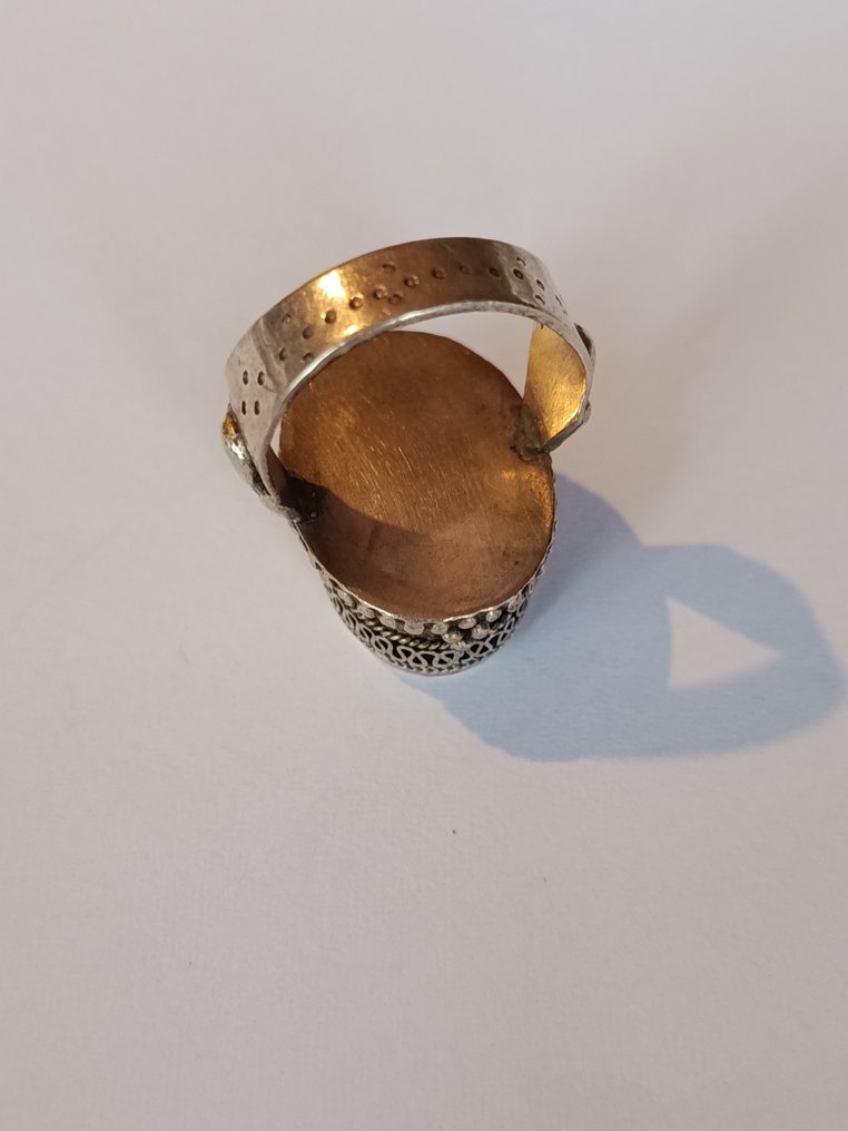 Sem preço de reserva - Anel Prata Cornalina #2.1