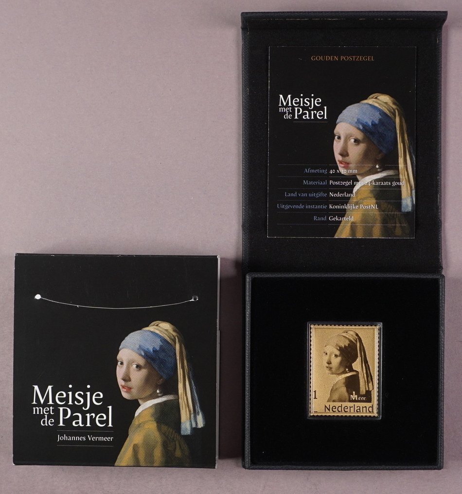 Holandia - Złota znaczek, dziewczyna z perłą, Johannes Vermeer #1.0